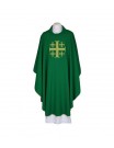 Green embroidered chasuble - Jerusalem Cross (85)