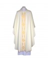 Chasuble ecru with decorative woven belt (90)