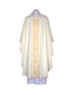 Chasuble ecru with decorative woven belt (90)
