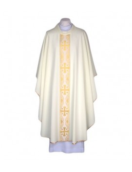 Casula ecru com cinto tecido decorativo (90)