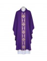 Purple chasuble with decorative woven belt (91)