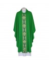 Green chasuble with decorative woven belt (92)