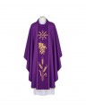 Chasuble purple with IHS - woven decorative belt (94)