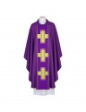 Purple chasuble, woven belt - Crosses (103)