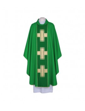 Ornat zielony, pas tkany - Krzyże