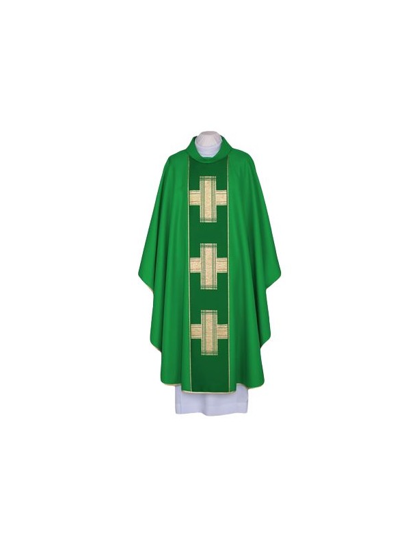 Ornat zielony, pas tkany - Krzyże