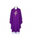 Purple chasuble, embroidered belt - Crosses (108)