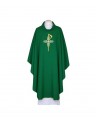 Green chasuble, embroidered belt - Crosses (109)