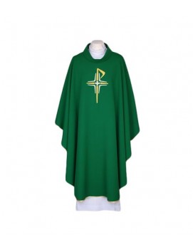 Ornat zielony, haftowany pas - krzyże