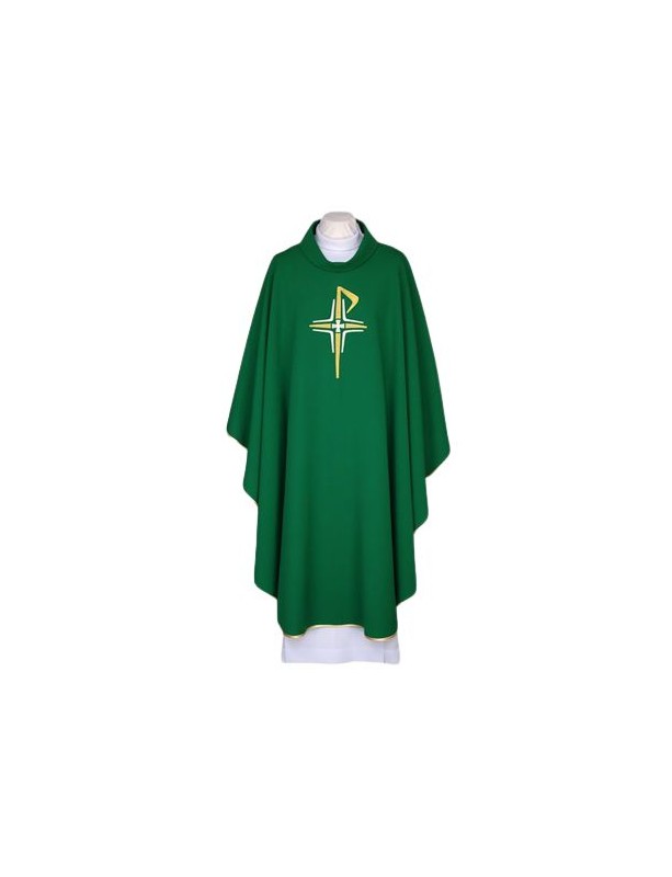 Casulă verde, cingul brodat - Crucile (109)
