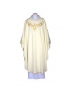 Chasuble ecru, embroidered belt - IHS (111)