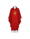 Red chasuble, embroidered belt - Cross (114)