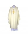 Chasuble ecru, embroidered belt - Cross (115)