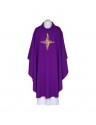 Purple chasuble, embroidered belt - Cross (116)