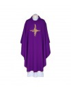 Purple chasuble, embroidered belt - Cross (116)