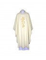 Chasuble ecru, embroidered belt - Cross, ears (119)