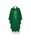Green chasuble, embroidered belt - Cross, ears (121)