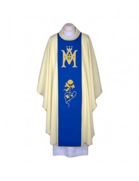 Chasuble mariale, ceinture brodée (129)