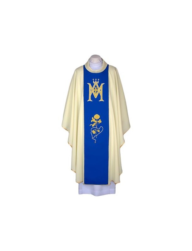 Marian chasuble, embroidered belt (129)