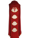 Red chasuble, embroidered - Saint James (2)