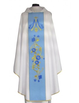Marian chasuble with embroidered belt (66)