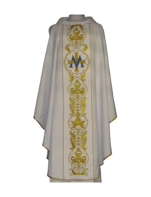 Marian chasuble with embroidered belt (68)