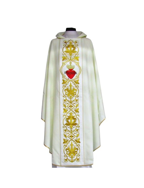 Casulla ricamente bordada - Corazón del Señor Jesús