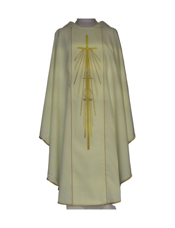Alpha and Omega embroidered chasuble - liturgical colors (11)