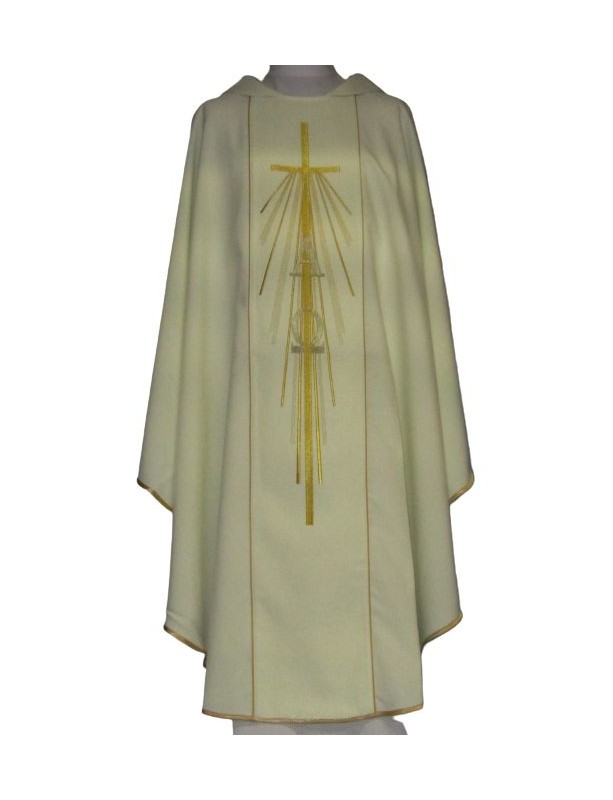 Φελόνιο με χειροκέντητο σύμβολο Άλφα και Ωμέγα - λειτουργικά χρώματα (11)
