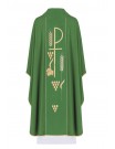 Chasuble embroidered with the symbol of the Chalice - green (H1)