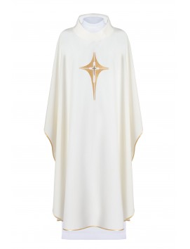 Chasuble embroidered with the symbol of the Cross - ecru (H2)