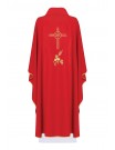 Embroidered chasuble with IHS symbol - red (H3)