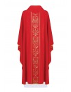 Embroidered chasuble with decorative belt - red (H4)
