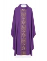 Embroidered chasuble with decorative belt - purple (H4)