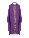 Embroidered chasuble with decorative belt - purple (H4)