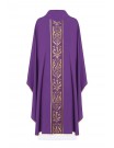 Embroidered chasuble with decorative belt - purple (H4)