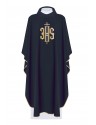 Chasuble brodée avec symbole IHS - noir (H5)