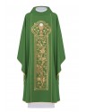 Embroidered chasuble with the symbol of the Eucharistic chalice - green (H12)