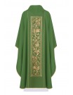 Embroidered chasuble with the symbol of the Eucharistic chalice - green (H12)
