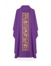 Chasuble embroidered with the symbol of the Eucharistic chalice - purple (H12)