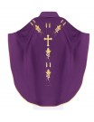 Chasuble embroidered with IHS grape symbol - purple (H13)