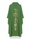 Alpha and Omega embroidered chasuble - green (H15)