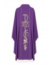 Alpha and Omega embroidered chasuble - purple (H15)