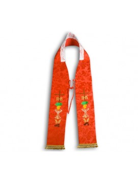 Estola de sacerdote bordada - roja