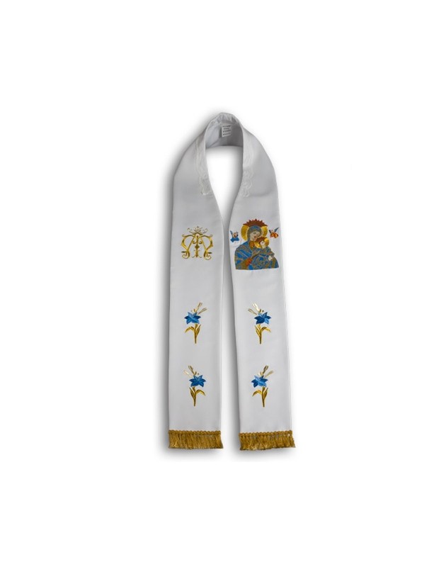 Étole de prêtre - Notre-Dame du Perpétuel Secours