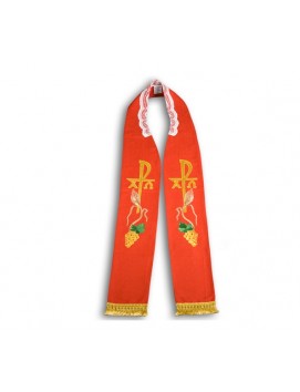 Embroidered priest's stole - red (18)