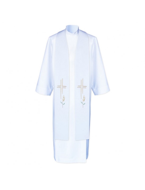 Estola de sacerdote cruz y orejas - bordada