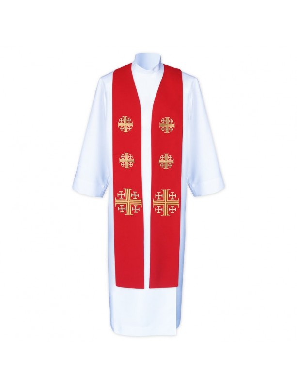 Stola del sacerdote di concelebrazione - Croci di Gerusalemme (8)