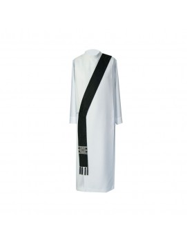 Black deacon's stole - jacquard