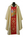Gold Chasuble with Saints Peter and Paul Icon on Red Orphrey